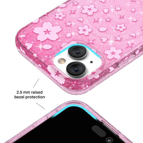 Cherry Blossom Glitter iPhone Case