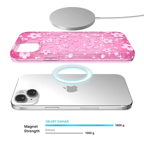 Cherry Blossom Glitter iPhone Case