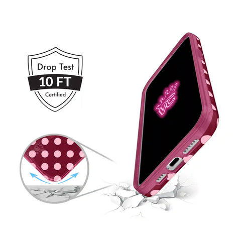 Raspberry Polka Dot iPhone Case
