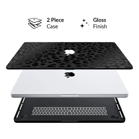 Black Leopard MacBook Case