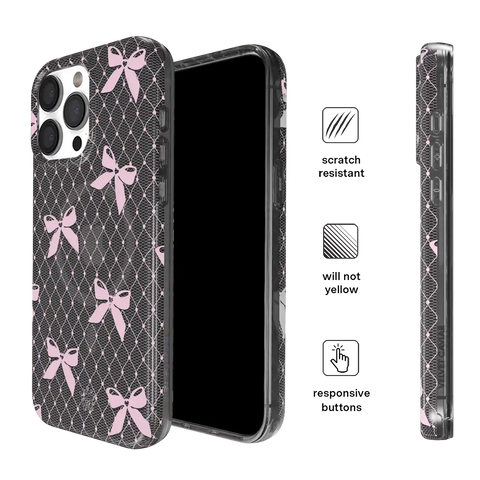 Lacy Pink Bows iPhone Case