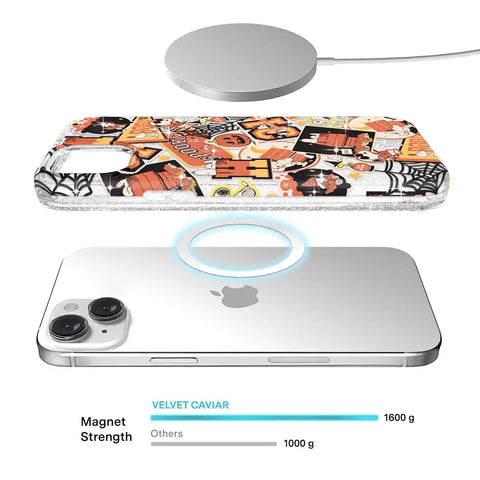 Snoopy Halloween Varsity Glitter iPhone Case