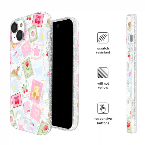 Spring Whimsy Stamps Glitter iPhone Case