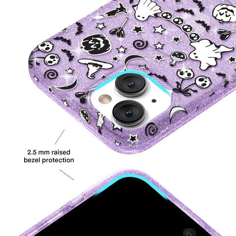 Witchy Lilac Glitter iPhone Case
