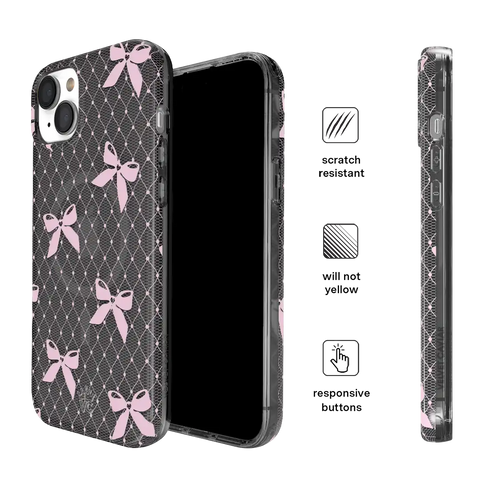 Lacy Pink Bows iPhone Case