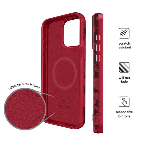 Dark Cherry Floral iPhone Case