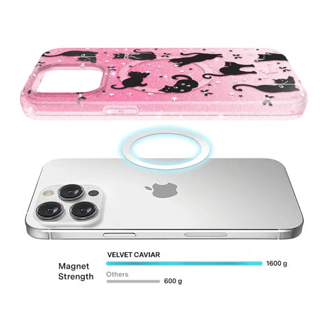 Lucky Kittens Glitter iPhone Case