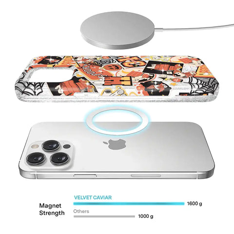Snoopy Halloween Varsity Glitter iPhone Case