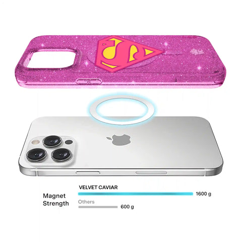 Supergirl Stardust Glitter iPhone Case
