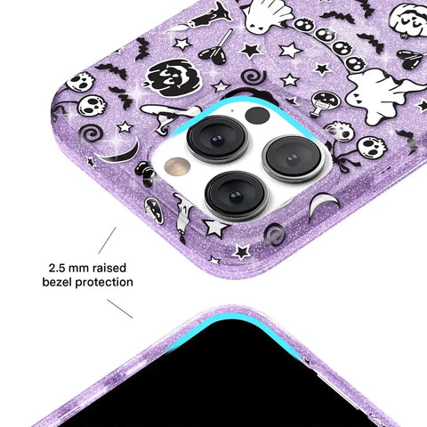 Witchy Lilac Glitter iPhone Case