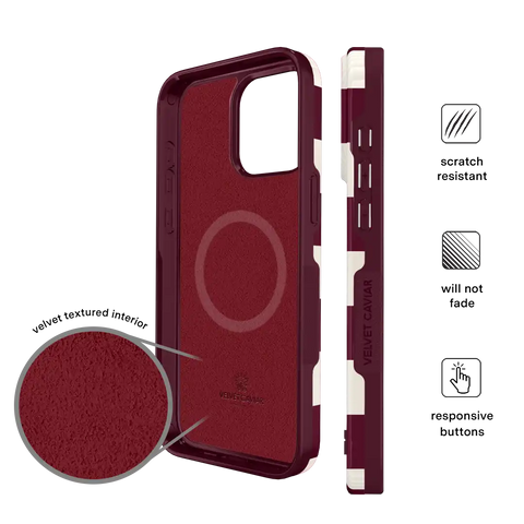 Burgundy Vibe Check iPhone Case