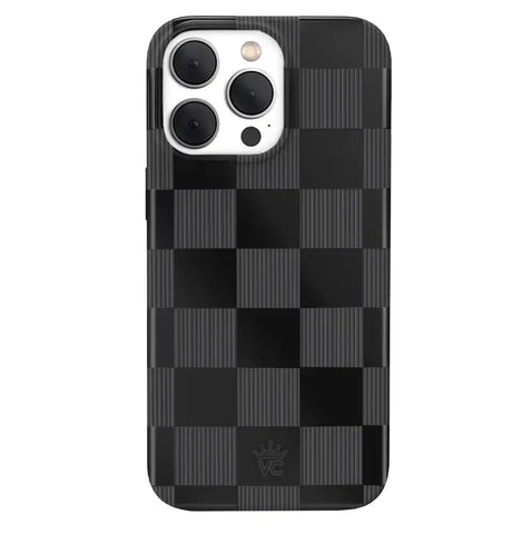 Noir Vibe Checkered iPhone Case