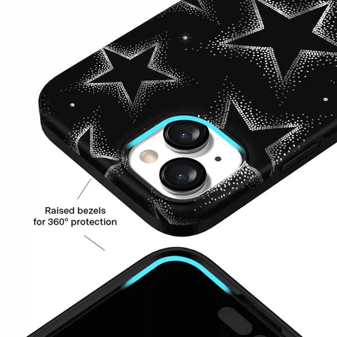 Crystal Chrome Stars iPhone Case