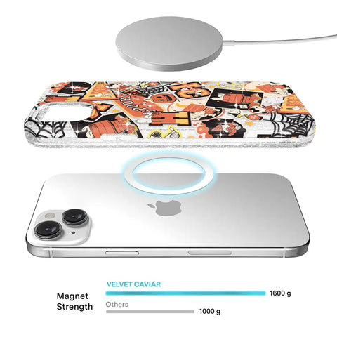 Snoopy Halloween Varsity Glitter iPhone Case