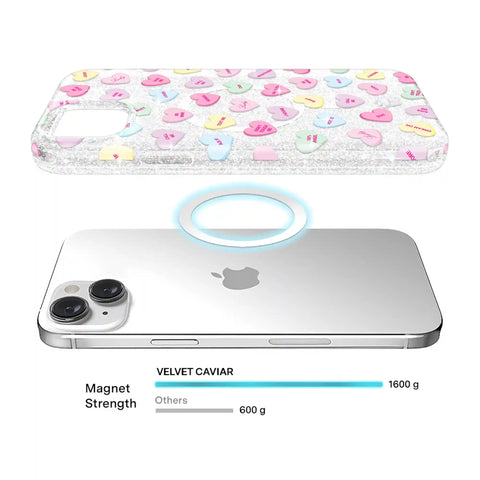 Sweet Hearts Glitter iPhone Case