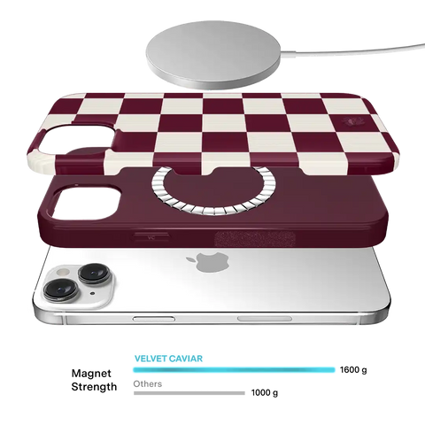 Burgundy Vibe Check iPhone Case