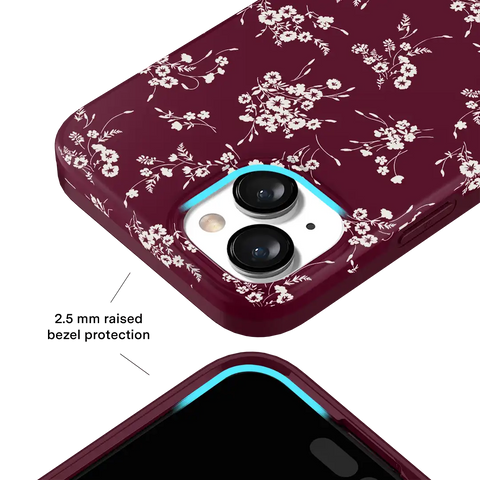French Burgundy Floral iPhone Case