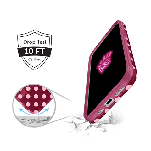 Raspberry Polka Dot iPhone Case