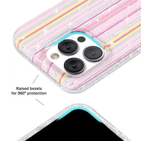 Sunkissed Stripes Glitter iPhone Case