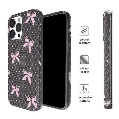 Lacy Pink Bows iPhone Case