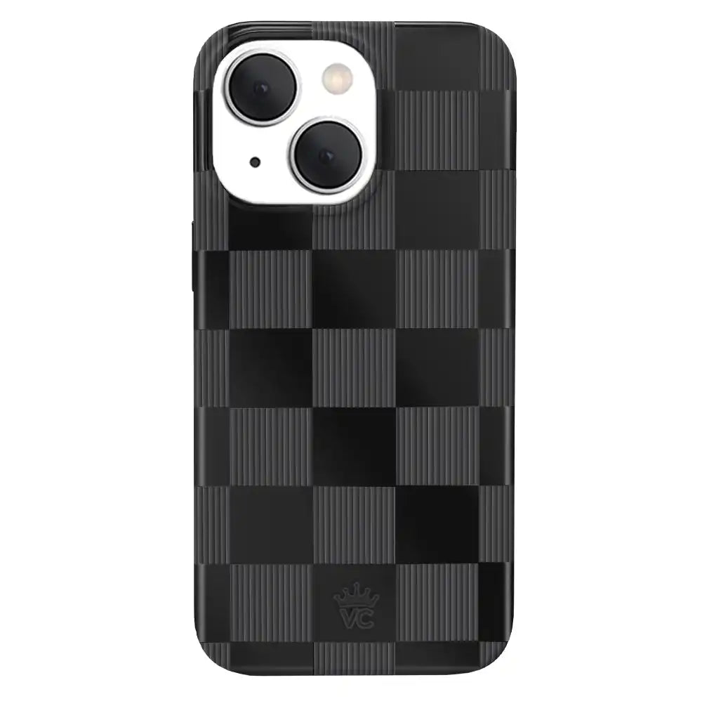 Noir Vibe Checkered iPhone Case