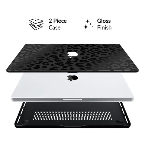 Black Leopard MacBook Case