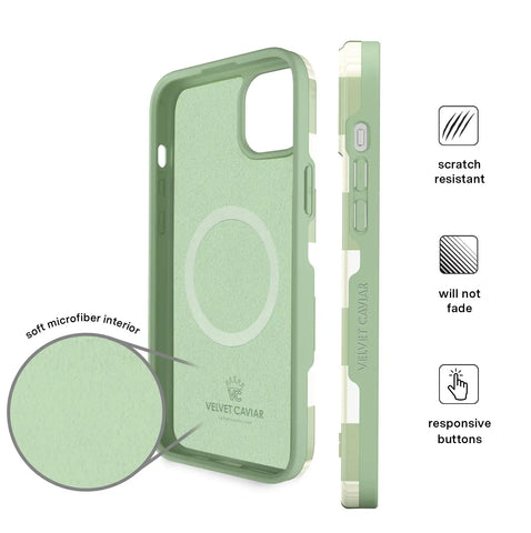 Pistachio Vibe Checkered iPhone Case