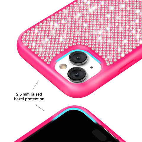 Hot Pink Caviar Crystals iPhone Case