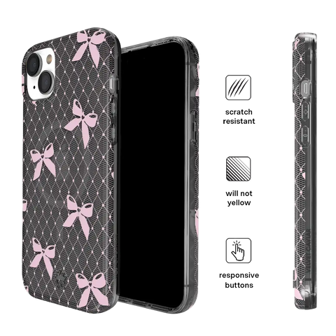 Lacy Pink Bows iPhone Case