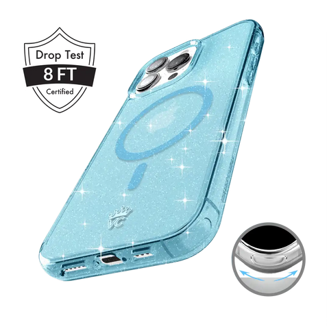Blue Stardust Glitter iPhone Case