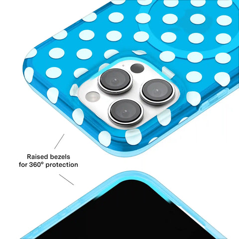 Aquamarine Polka Dot iPhone Case