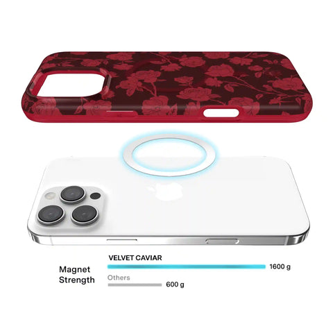 Dark Cherry Floral iPhone Case