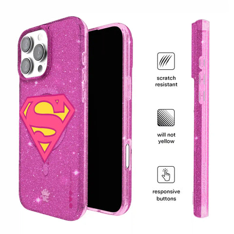 Supergirl Stardust Glitter iPhone Case