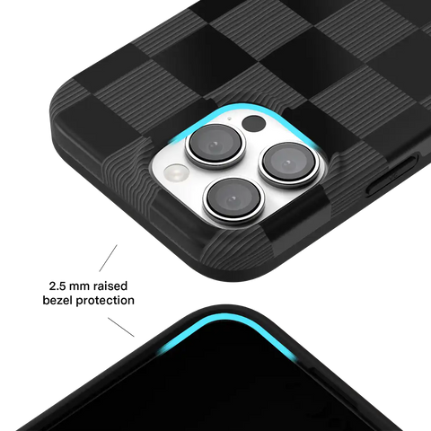 Noir Vibe Checkered iPhone Case
