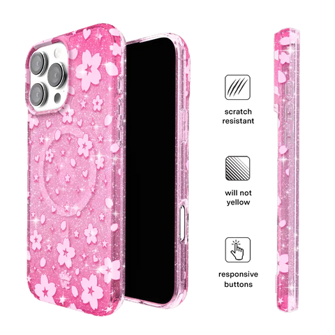 Cherry Blossom Glitter iPhone Case