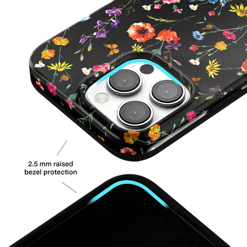Black Wildflower iPhone Case