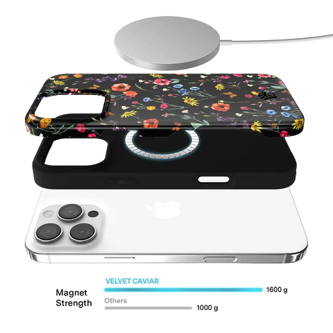 Black Wildflower iPhone Case
