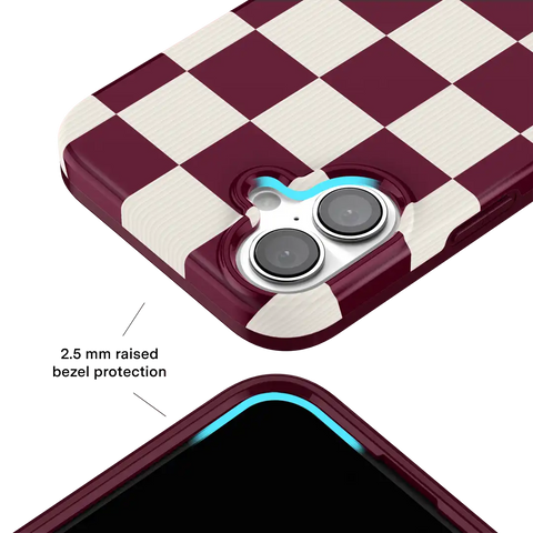 Burgundy Vibe Check iPhone Case
