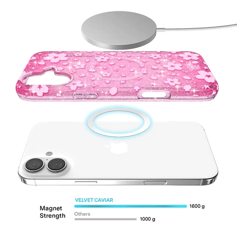 Cherry Blossom Glitter iPhone Case
