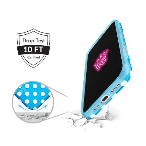 Aquamarine Polka Dot iPhone Case
