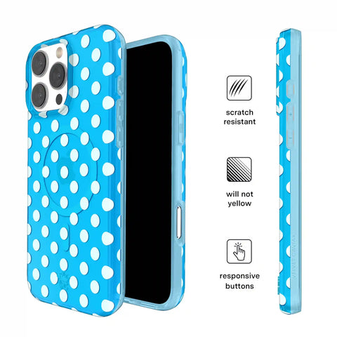 Aquamarine Polka Dot iPhone Case