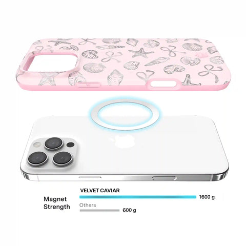 Pink Coastal Seashells iPhone Case
