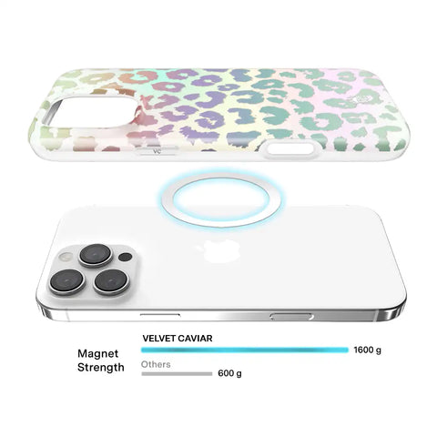 White Opal Leopard iPhone Case