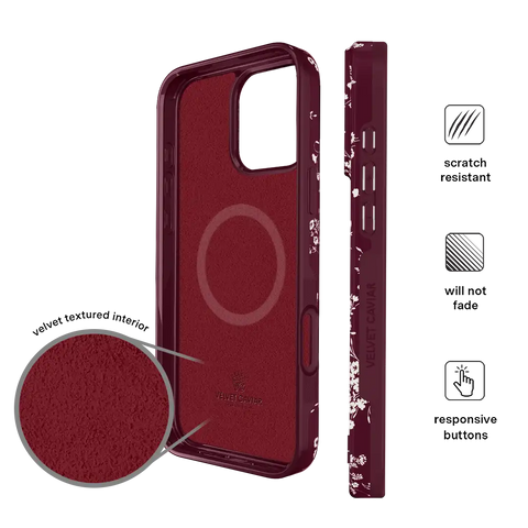 French Burgundy Floral iPhone Case