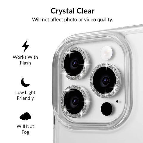 Crystal Glam Camera Lens Protector for iPhone