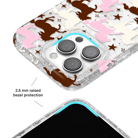 Pink Pony Glitter iPhone Case