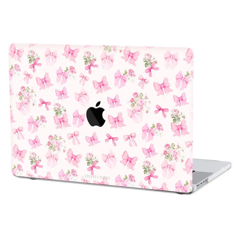 Posie Pink Bows MacBook Case