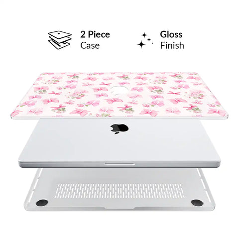 Posie Pink Bows MacBook Case