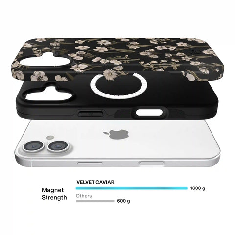 Nightbloom Gold Chrome Floral iPhone Case