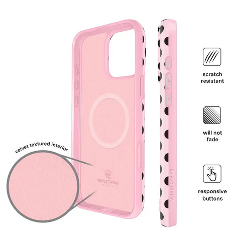 Princess Pink Polka Dot iPhone Case